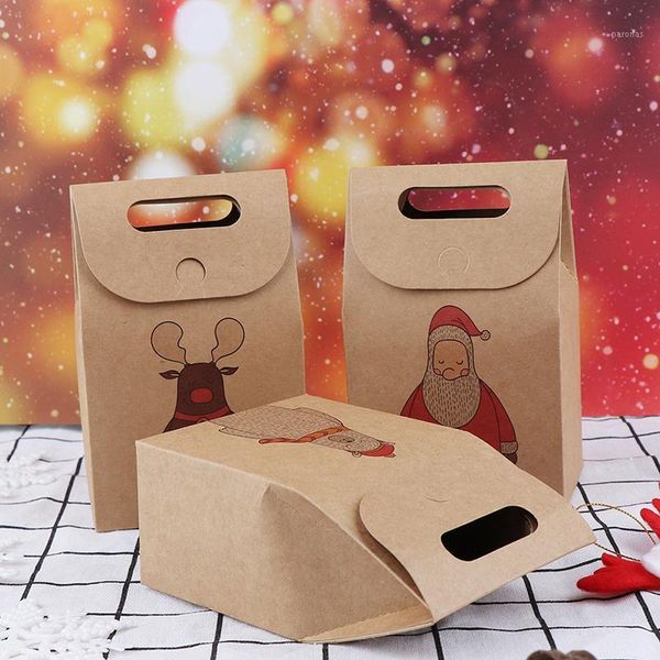 

christmas decorations 1pcs elk /polar bear xmas gift bag santa claus paper candy box by handle party favors kids container supplies1