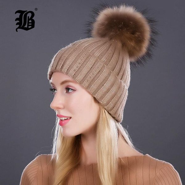 

flb] winter knitted wool hat for women warm casual beanie caps winter brand gorros mujer invierno fashion hats flbmx17022 wmtboq yyysports, Black;white