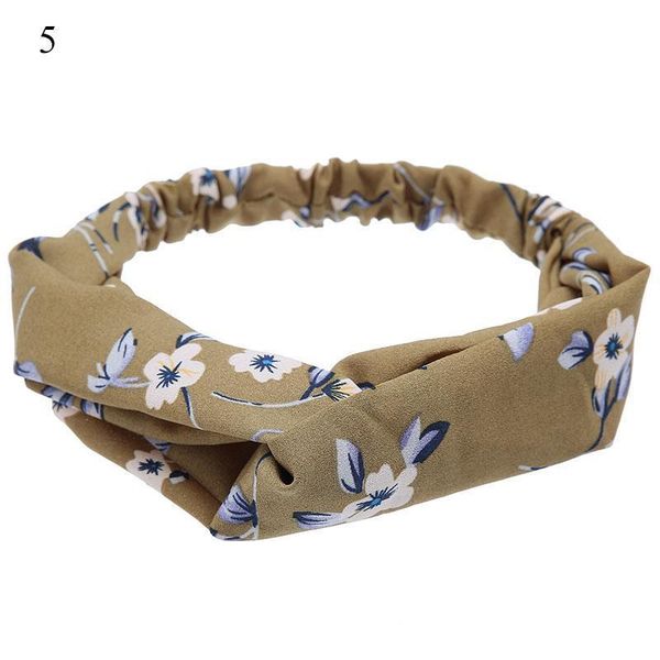 

korean floral printed women headband twist cross hairband bandage turban scarf girls bohemian knot head hoop hair accessories q bbyyug