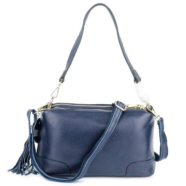 

shoulder bags women's leather zipper bag fashion first layer tassel