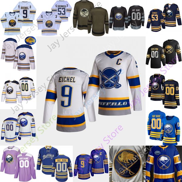 

buffalo sabres ice hockey jersey tobias rieder tage thompson gilbert perreault linus ullmark rasmus asplund will borgen dylan cozens, Black;red