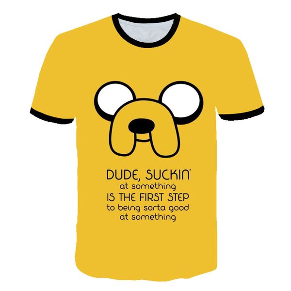 

animation adventure time finn and jake man the dog face cartoon 3d print shirts humor anime kawaii men clothing
