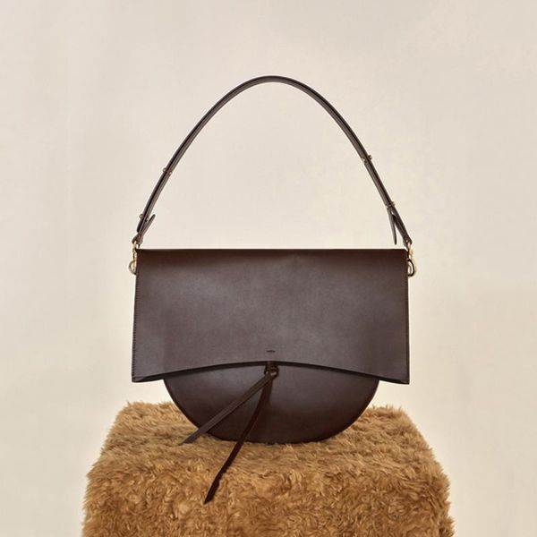 

2020 new women's bags quality luxury design females pu leather handbags purses fashion shoulder bag semicircular messenger bags