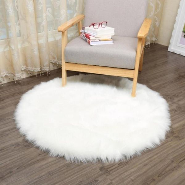 

carpets fur artificial sheepskin area rug round white gray shag carpet fashion uk