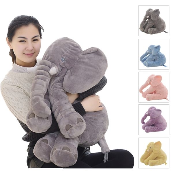 

dropshipping 40/60cm appease elephant pillow soft sleeping stuffed animals plush toys baby playmate gifts for children y200623