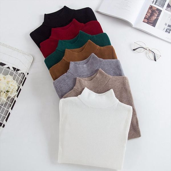 

bygouby women sweaters and pullovers long sleeve knitting womens sweater female spring autumn sueter mujer pull femme, White;black