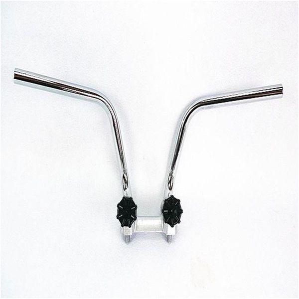 

universal fit chopper cafe racer cruiser bobber tracker motorcycle handlebar chrome 7/8" 22mm handlebar high-rise drag bar1