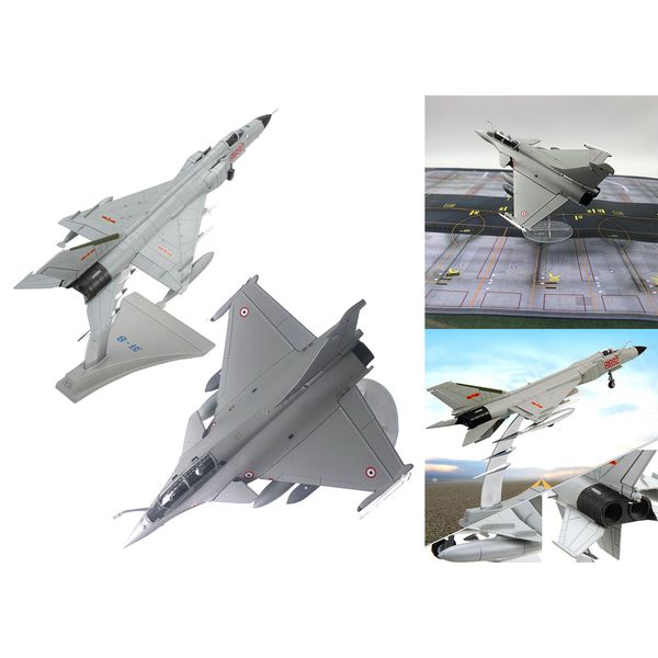 

1/72 dassault rafale plane + f-8 fighter & alloy stand diecast aircraft