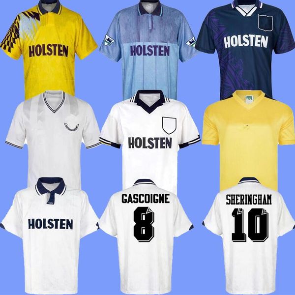 Klinsmann 08 09 Retro Fussball Jersey Vintage Gascoigne Anderon Sheringham 1990 1998 1991 1982 Ginola Ferdinand 92 94 95 Classic Capearary Uniformen 555