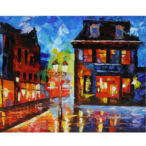 

leonid afremov canvas art "german street" home decor oil painting on canvas wall art canvas pictures for living room 201006