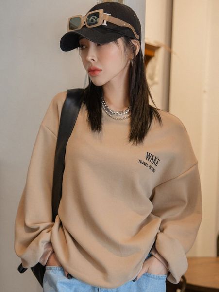

dazy slogan embroidery drop shoulder sweatshirt l5h3#, White;black