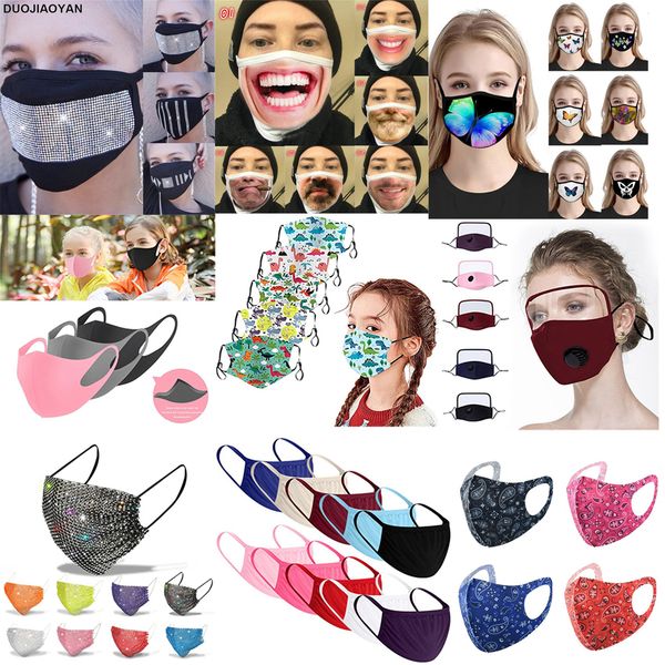 

kids cloth mask with valve reusable face mask cartoon face masks anti dust cotton breather anti dust filter face mask pm2.5