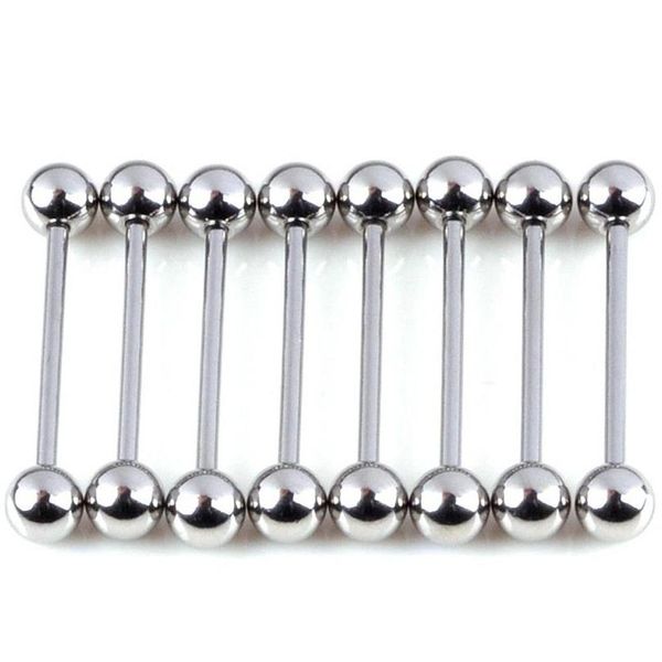 

5 10 20pcs stainless steel tongue piercing lot nipple piercing bulk barbell tongue piercing pack nipple bar set pircing lengua f jllkjm, Silver
