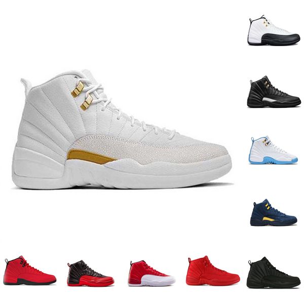 

2020 new mens jumpman 12 12s basketball shoes game gym red white black grey outdoor boots sneakers university blue gold size 40-47