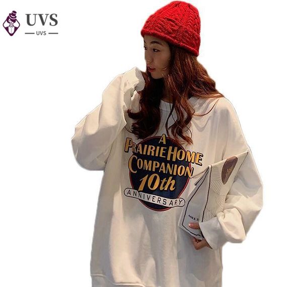 

2020 letter print sweatshirts women hoodies oversized korean pullover long sleeve loose coat vintage streetwear tracksuit o neck, Black