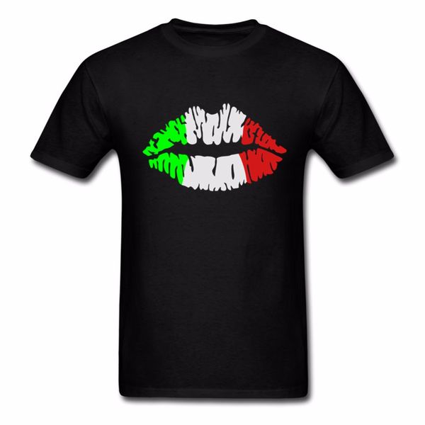 

italy flag lips short sleeve men hip hop plain cotton funny with the round neck hoodie designers t shirts sweatshirt