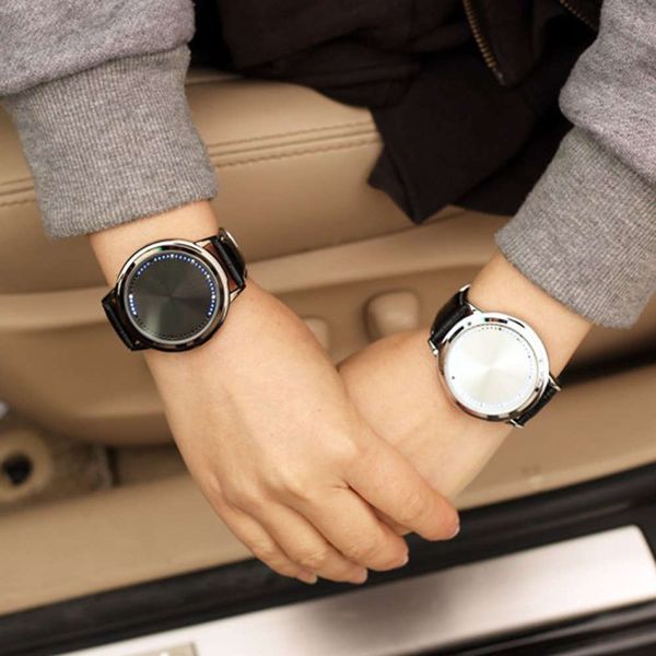 

trend creative personality intelligent belt simple waterproof led touch screen watchbgt