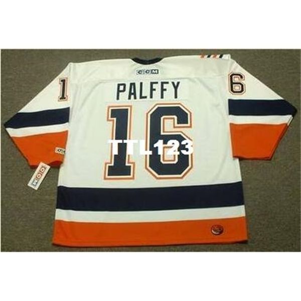 

421 #16 zigmund palffy new york islanders 1998 ccm home away home hockey jersey or custom any name or number retro jersey, Black