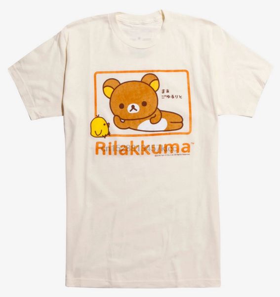 

rilakkuma и kiiroitori отдыхать и chill lounge топы тройника рубашки 100% сзт аутентичные базовые модели топы футболка спортивная с капюшоно