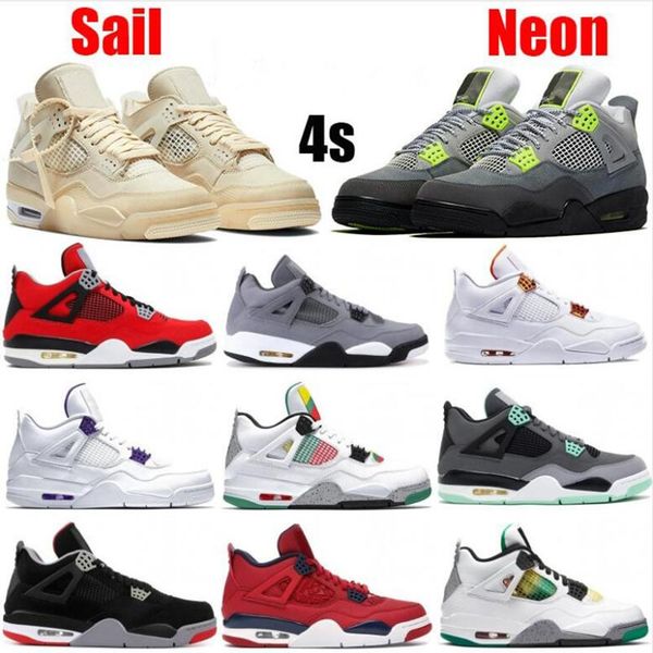 

4 4s 2020 bred men basketball shoes white cement cactus jack toro bravo 4 tattoo fire red cool grey sneakers