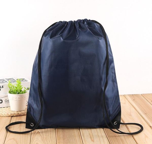 

outdoor waterproof bag nylon drawstring bag string backpack for women men travel storage package teenagers back bbysae soif