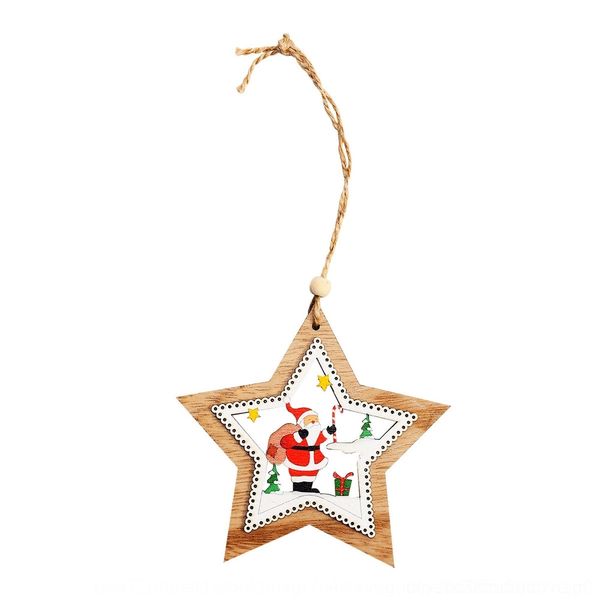 

k5n86 2020 new wooden tree creative color painting christmas 2020 new wooden card pendant tree creative painting color decoration pendant ch