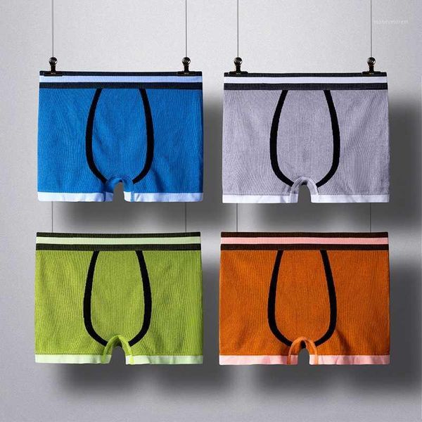 

underpants 4pc / breathable men's underwear pure cotton boxer pants solid color shorts brand m00401, Black;white