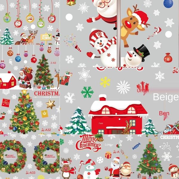 

lfkzc adhesive paper paper adhesive electrostatic stickers creative stickers color removable window decorations christmas decoration glass c
