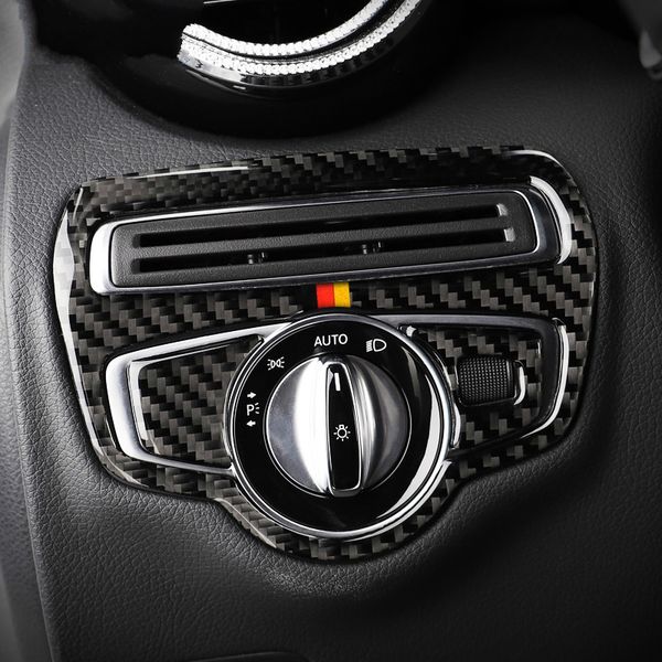 Adesivo per accordo per trasporto per trasporto per fari del faro in fibra di carbonio per Mercedes C classe W205 C180 C200 Accessori GLC300G300G