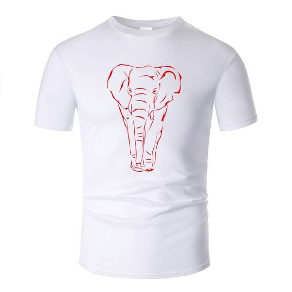 

cool elephant animal line art o neck cotton t shirt men and woman summer short sleeve designed casual tee m02041 wmtpel hxclothes