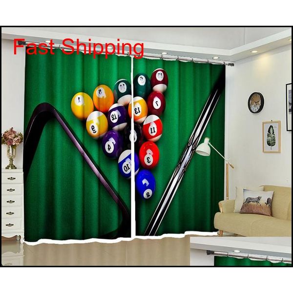 

customized blackout curtains billiards 3d print window decorate drapes for living room bed room office ho jlluis yeah2010