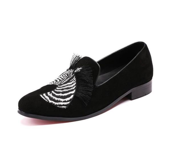 

46 большой размер 47 мужчины круглый toe обувь для животных вышивка офис мужчины платье фальц shoes натуральной кожи замши оксфорд, Black