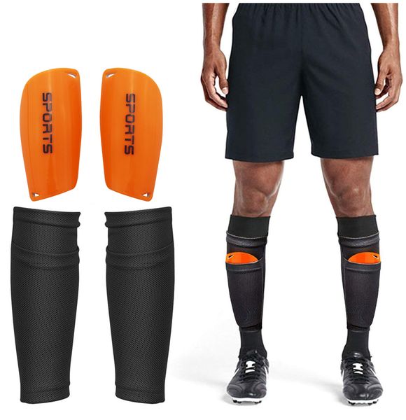 

1 pair soccer football shin guard teens socks pads professional shields legging shinguards sleeves protective gear, Black;yellow