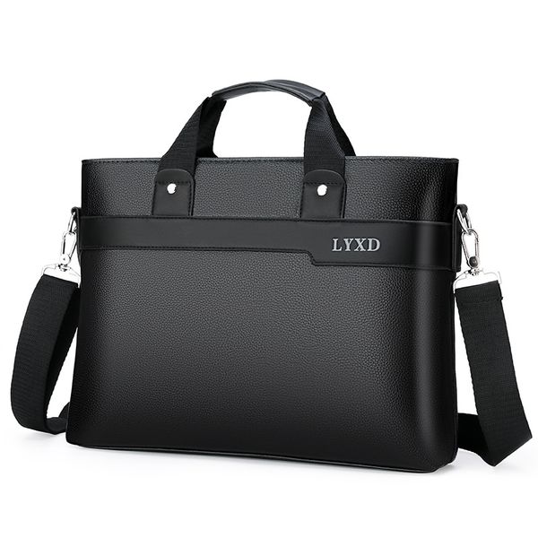 Jun Aktentasche Umhängetasche Handtasche Laptop Männer Leder Ordner für A4 Dokumente Designer Tote Kette Business Travel Messenger BA 220221