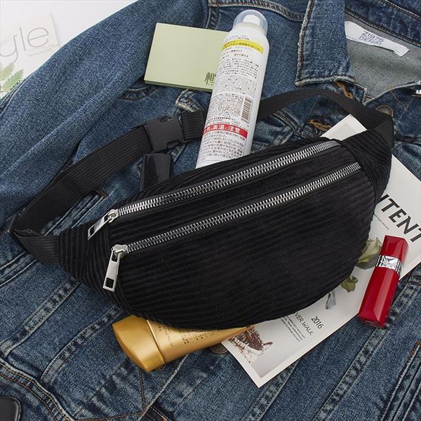 

dizhige fashion corduroy fanny pack women waist bag belt money travel sport bum bag bags for women 2019 chest bag
