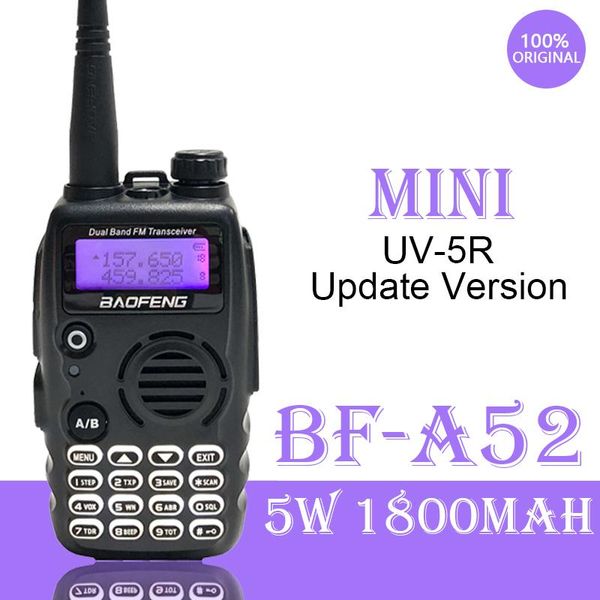 

walkie talkie 2021 baofeng a-52 dual band vhf/uhf 5w handheld fm hf transceiver 128 channel 2way radio bf-a52 bf uv5r update