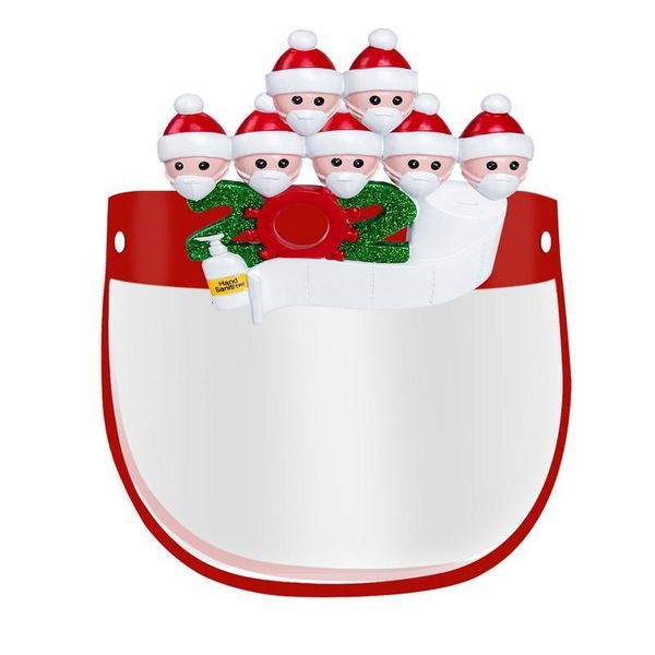 

sponge us stock christmas santa claus protective mask forehead anti splash fog full pet xmas face shield mouth eye f