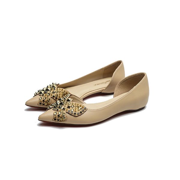 

2021 new version women's on her butterfly shoes tip of empty apartments 3u0n, Black