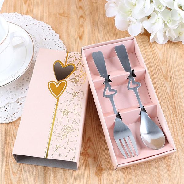 

stainless steel tableware box set custom printing chinese style wedding gift durable chopstick spoon dinnerware set dh0040