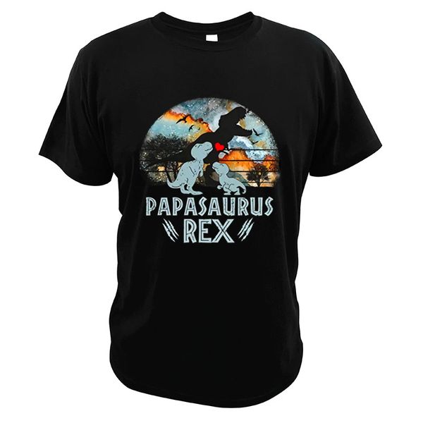 

sport papasaurus rex vintage t shirt papa grandpa animals father's day 100% cotton eu size gift t-shirt