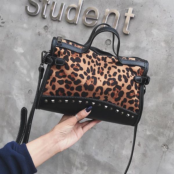 

новый большой емкости сумки женщин сумка leopard шаблон ретро матовый кожа леди плеча сумки bolsa feminina