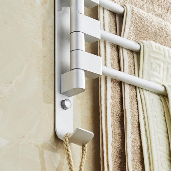 

save rack space bathroom layer aluminum wall mounted holder rotating towel 5 rod bbyfet wrhome