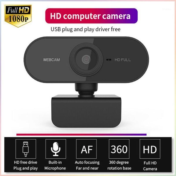 

webcams 1080p hd webcam autofocus with microphone for pc lapdeskweb camera cam video conference / call live stream1