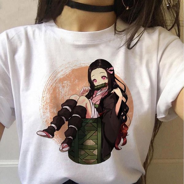 

japanese anime new funny women t shirt cartoon graphic printed tees tshirt streetwear punk t-shirt casual woman clothes, White