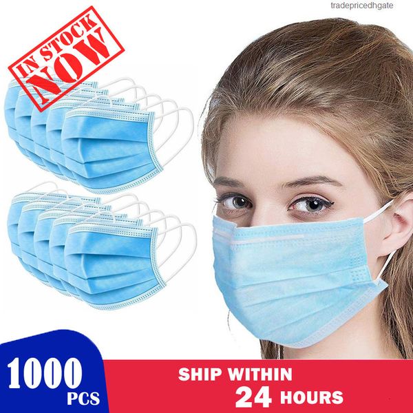 

woven disposable 3-layer non thick masks with face earloops for salon home use comfortable safety mask