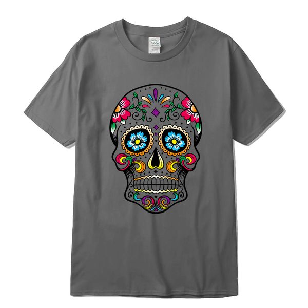 

sport men's t-shirt new design street style loose cool skull printed men t shirt casual short sleeve o-neck loose cotton