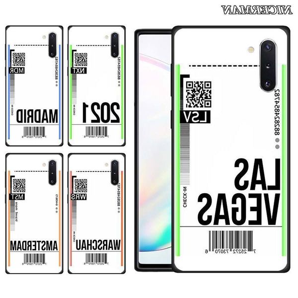 

тонкий чехол для samsung galaxy s10 s10e s20ultra примечание 9 8 10 plus 5g a10 a40 a50 a51 a71 shell air билеты путешествие этикетки страны
