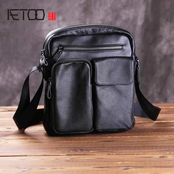 

hbp aetoo handmade leather men's bag, men's fashion casual shoulder bag, head leather slant bag, multi-functional men's bag