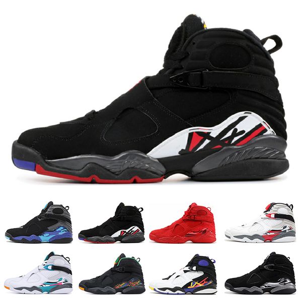 

2021 valentines day aqua white black 8 8s men outdoor shoes chrome countdown pack 3 peat viii mens trainers sports sneaker size 7-13
