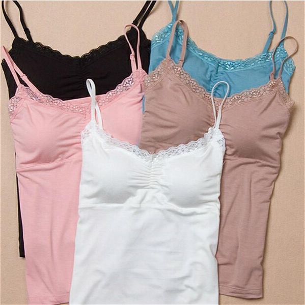 

designer 2020 summer lace padded camisole women bras seamless black friday 2021 deals, White